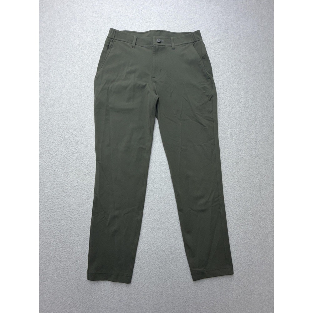 Public Rec Pants Mens 30x28 Green Stretch Microfiber Chino Slim Tapered Casual